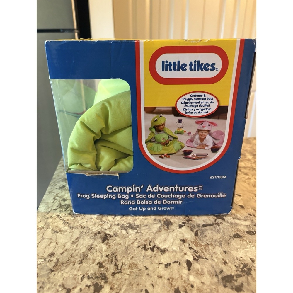 Little Tikes Campin Adventures Slumberin Critters Frog Sleeping Bag Costume New - Picture 6 of 12